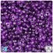 BeadTin Dark Amethyst Transparent 11mm TriBead Plastic Craft Beads (500pcs)
